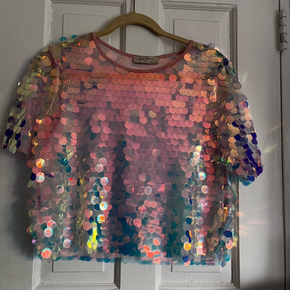 Fun concert iridescent crop top - Picture 1 of 3